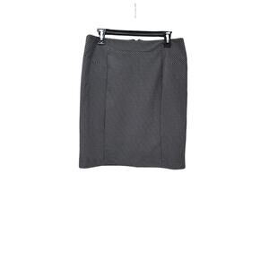 Michael Kors NWT Womens Black White Polka Dot Lined Skirt Sz L